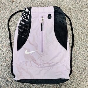 Nike Purple and Black Drawstring Backpack